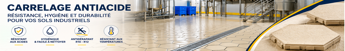 Carrelage antiacide industriel pour usine agroalimentaire