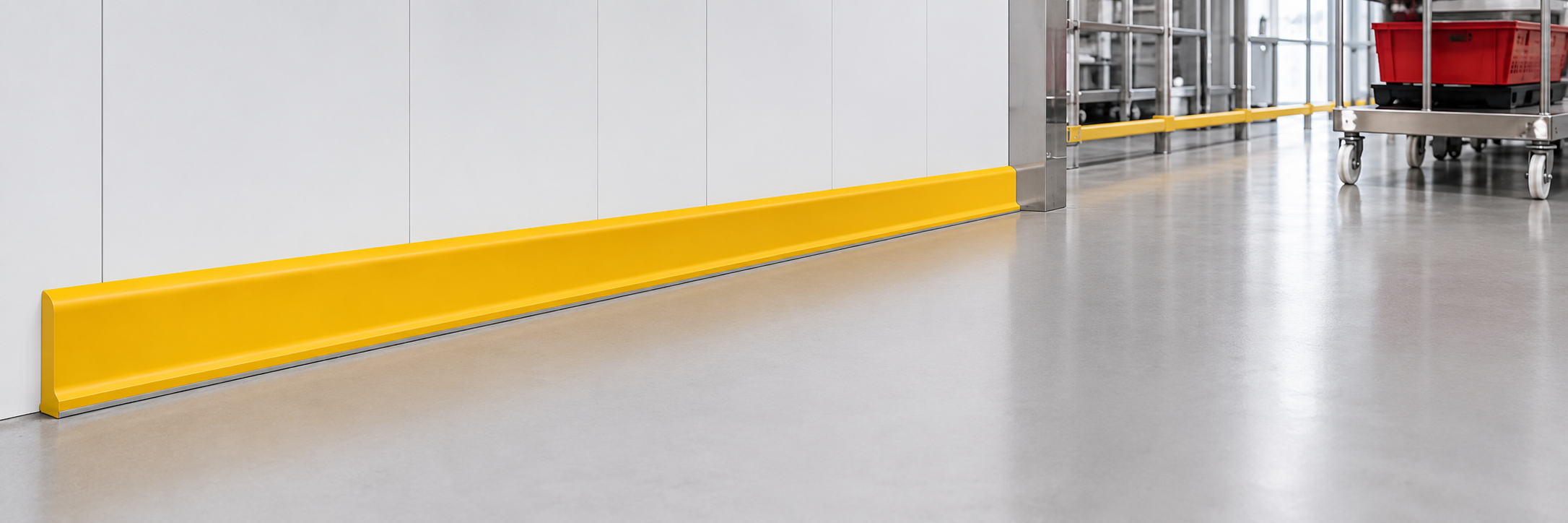 Bordures hygiéniques pour sols industriels