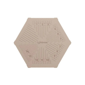 Carreau antiacide hexagonal beige 100×116 pour sols industriels