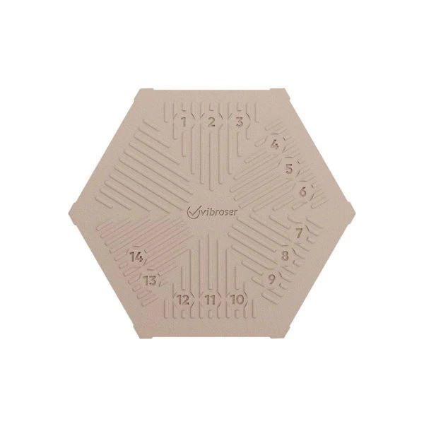 Carreau antiacide hexagonal beige 100×116 pour sols industriels